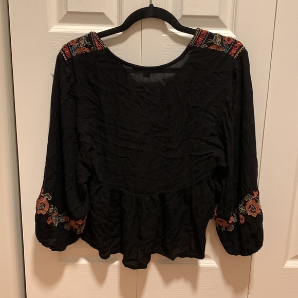 Black Shirt with Intricate Design. - Picture 2 of 2